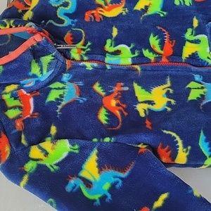 Hatley Dragon Fuzzy Fleece Zip Up Jacket Coat